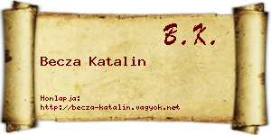 Becza Katalin névjegykártya