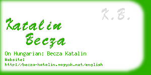 katalin becza business card
